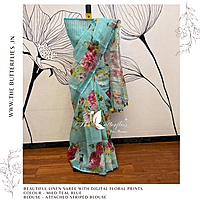 PURE LINEN SAREE  YBRSLIN23438