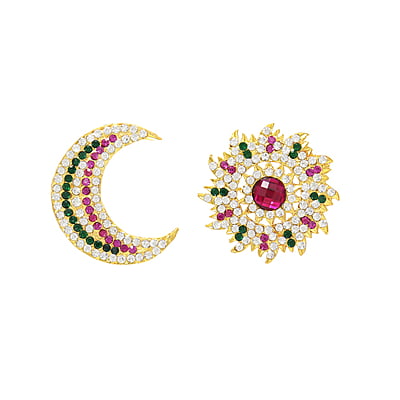 Pink with Green stone Suryapirai,Chandra pirai