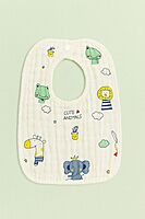 Crinkled Muslin Baby Bibs – Pack of 3 | Assorted Designs