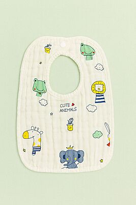 Crinkled Muslin Baby Bibs – Pack of 3 | Assorted Designs Crinkled Muslin Baby Bibs – Pack of 3 | Assorted Designs