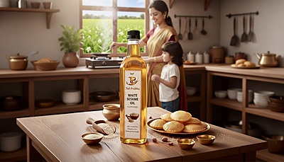 White Seasame Oil (Cold & Wood Pressed)