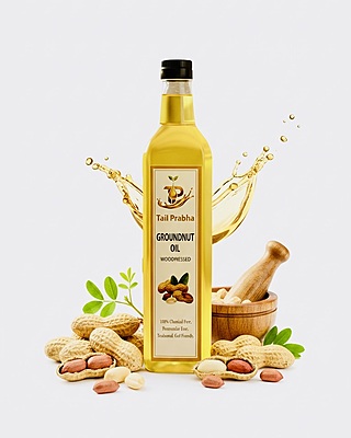 Groundnut Oil (Cold & Wood Pressed)