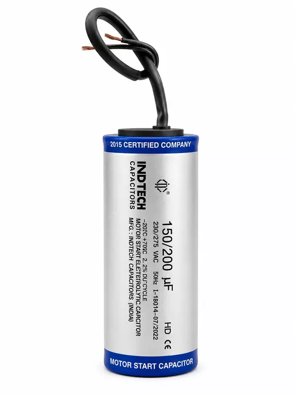 IND. CAPACITOR 105 MFD 275V (150-200) (45X125) AL