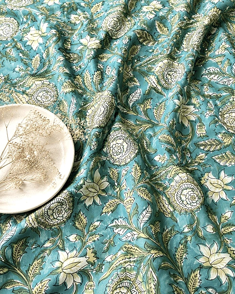 Sanganeri Handblock Cotton Fabric #77