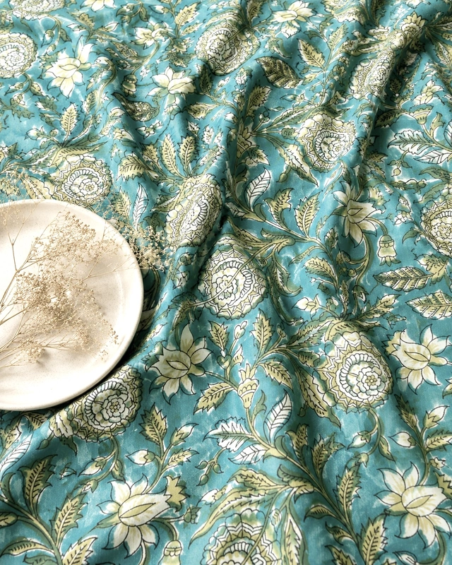 Sanganeri Handblock Cotton Fabric #77