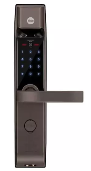 Yale Biometric Smart Lock Brown with Fingerprint PIN manual key and Yale Home App