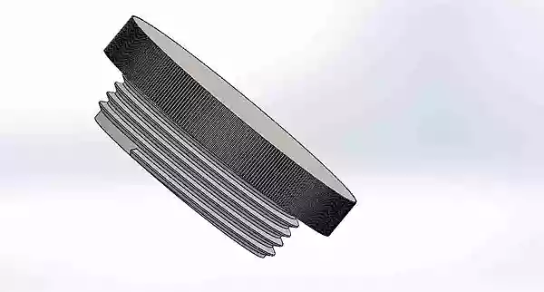 M.S., Fixture OD 100 X 35 MM L FOR CLOSING SIDE PORT