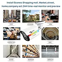 CCTV Bullet Camera 5MP IP | Outdoor Security Camera | Dual LED Full Color Night Vision | AI Hybrid Human Detection