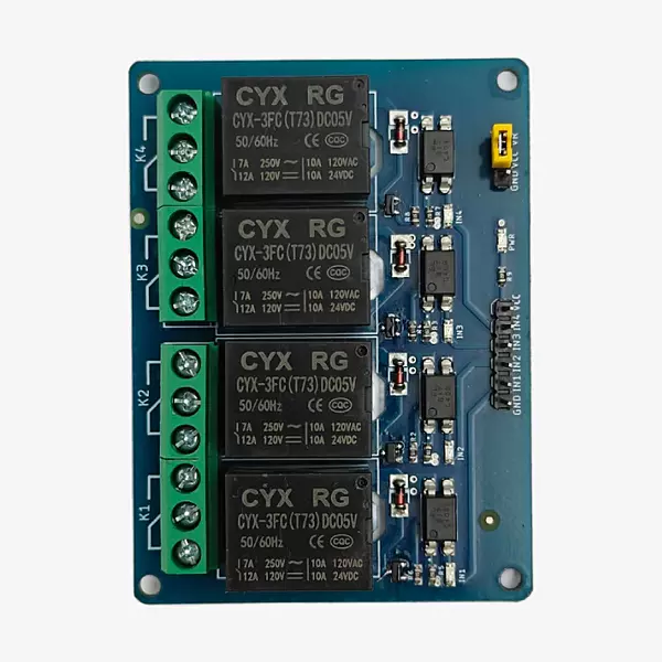5V/3.3V Four Channel 10A Isolated Relay Module