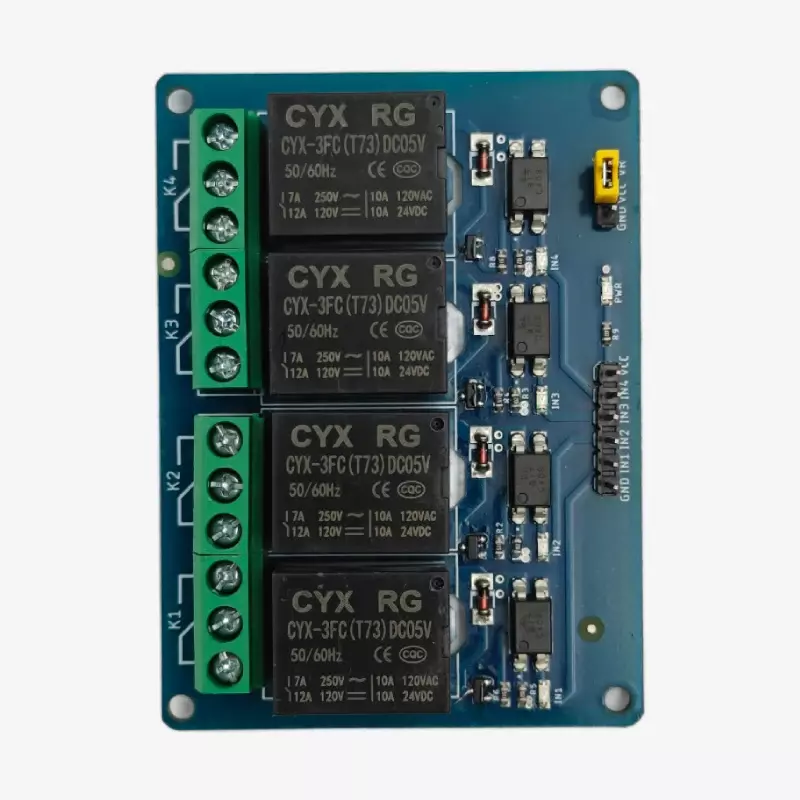 5V/3.3V Four Channel 10A Isolated Relay Module