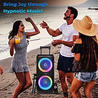 lapcare LAPSONIC III LPS‑333: 50 W powerful stereo with wireless mic, Bluetooth/Mic/USB/TF/FM support, LED lighting & remote control—ideal for parties