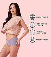 Enamor Innovations Invisi, All Day Comfort, Mid Waist Boyshorts Panty for Women - No Visible Panty Lines, Breathable, Sweat wicking, Free Cut, Full Coverage - PS40