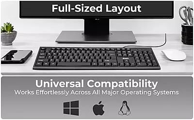 KEYBOARD WIRED FOXIN KEYLITE (FKB-102 PLUS)