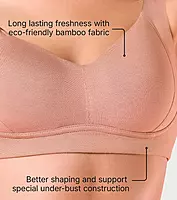 Enamor Innovations Bamboo Bliss, Everyday, Full Support, Women's T-Shirt Bra - Super Soft, Naturally Absorbent & Antimicrobial, Padded, Wirefree, High Coverage- A077