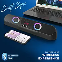 Lapcare – MUSI Bar III LSB‑603 Portable Speaker, 16W RMS, Bluetooth, AUX/TF/USB, Rechargeable, 0.7 kg | Ideal for Travel & Outdoor Use