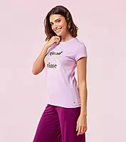 Enamor Essentials Womens E147-Short Sleeve Crew Neck Slim Fit Stretch Cotton Tee