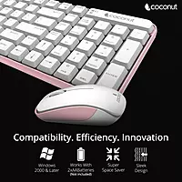 Coconut Desire 2.0 Wireless Compact Keyboard & Mouse Combo (1 Year Warranty)