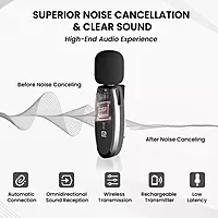 VlogMate Wireless Microphone – Type-C & 8-Pin Receiver | 30m Wireless Range