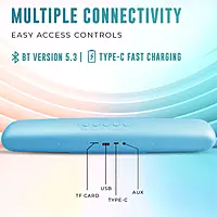 lapcare Enjoy up to 8 hours of stereo-rich sound with Lapcare MusiBar VI (LSB‑609): 16 W RMS, Bluetooth 5.3, AUX/TF/USB playback, ultra-light design