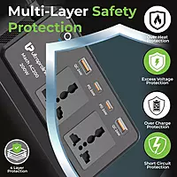 UltraProlink UM1223 - 6 in 1 Car Inverter with USB DC 12V to AC 200W