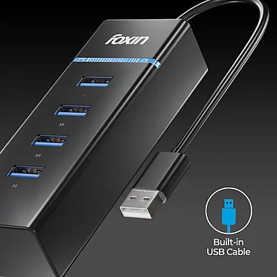 USB HUB FOXIN 4 PORT 3.0 FUH-344 (USB 3.0X4)