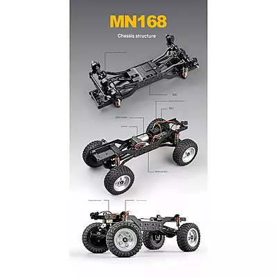 MN168 1:12 Scale 4WD RC Rock Crawler – Range Rover Classic 1970 Style Off-Road SUV | 2.4GHz RTR Remote Control Car