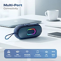 Ozzie LBS-102 10W Bluetooth Speaker – RGB Light | TWS Stereo | 8H Playtime | Blue