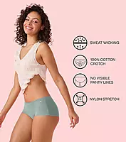 Enamor Innovations Invisi, All Day Comfort, Mid Waist Boyshorts Panty for Women - No Visible Panty Lines, Breathable, Sweat wicking, Free Cut, Full Coverage - PS40