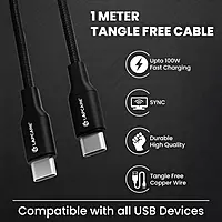 Lapcare Hook LTC‑636 USB Cable – 100W Fast Charging & High-Speed Data Transfer