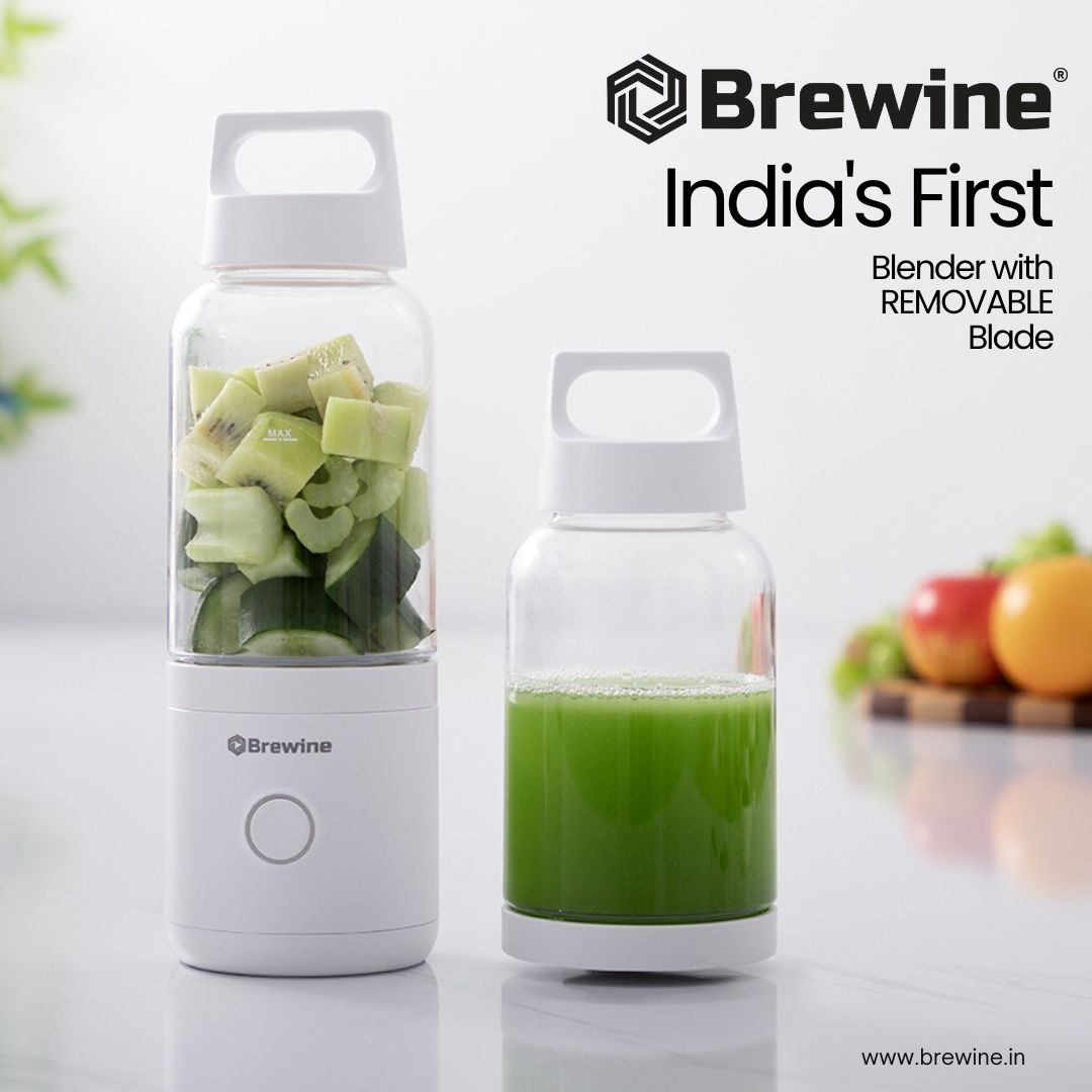 Brewine USB Rechargeable 2-in-1 Blender & Grinder