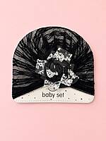 Rosette Lace Baby Turban Cap