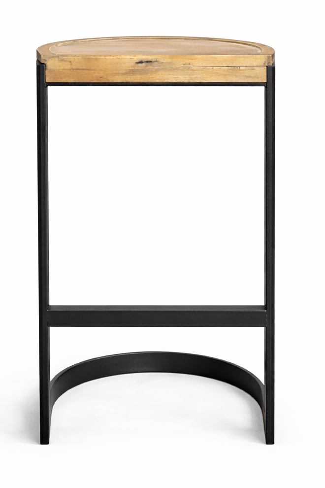 Crosby Industrial Half Round Bar Stool