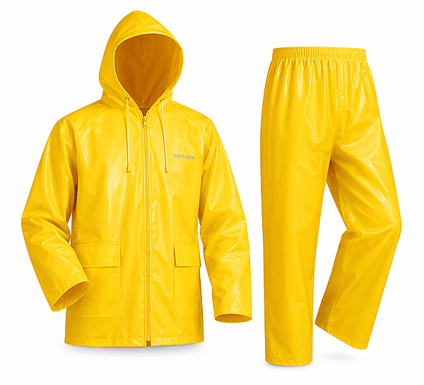 Raincoat golder yellow color