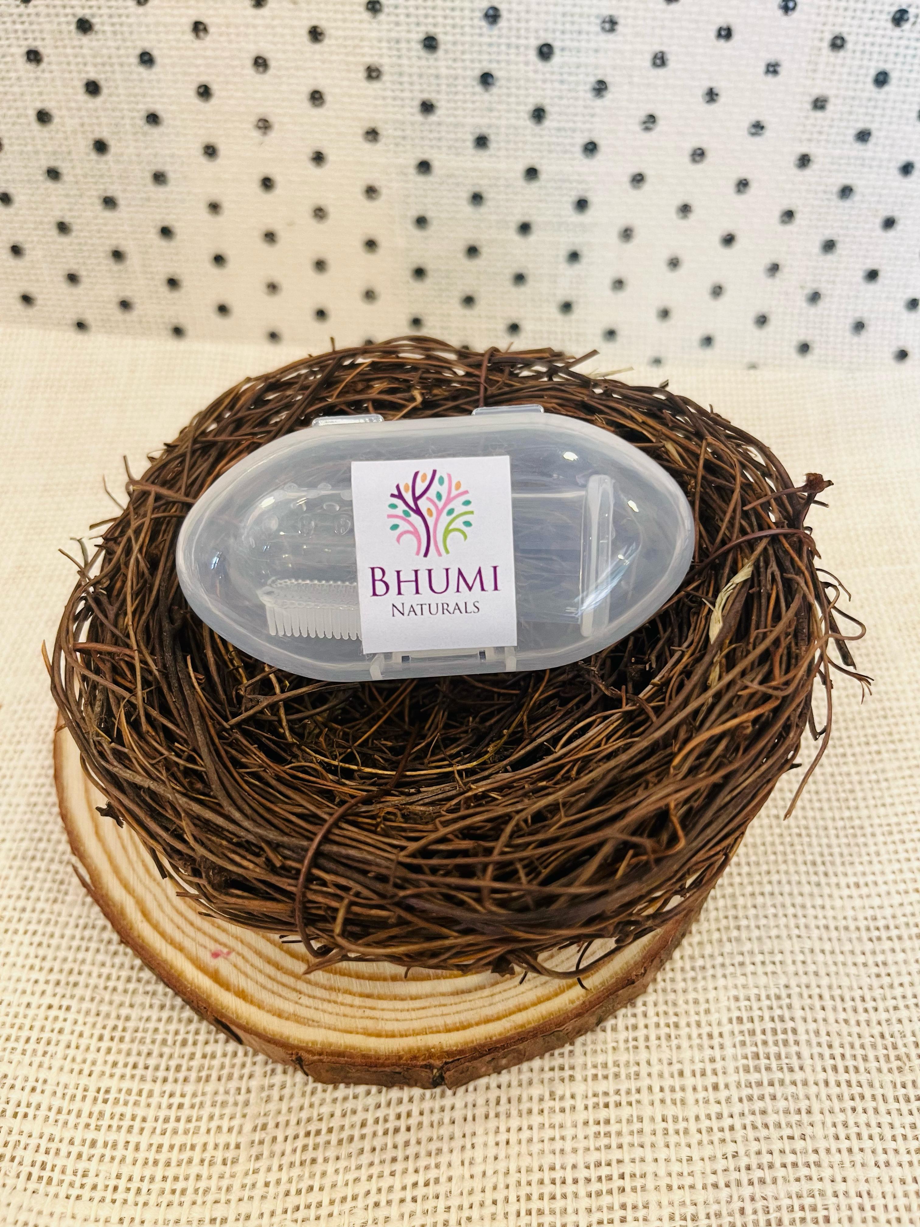 Baby Silicone Finger Brush - With Cotton Pouch- Pack of 1