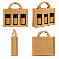 Jute Window Gift Bag