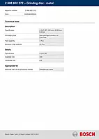 Bosch Grinding Disc.100x6mm(2608602372)