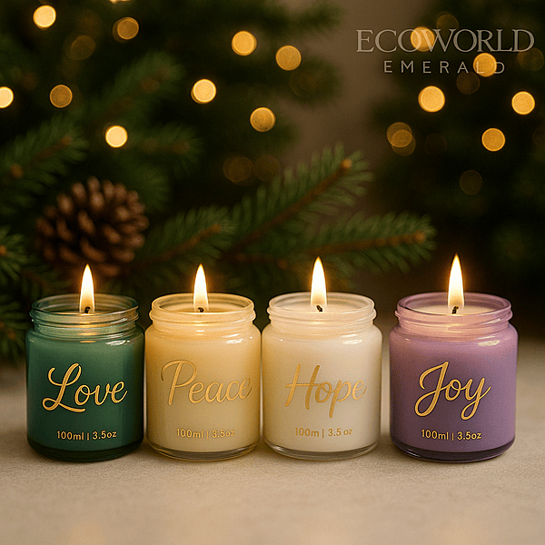 Christmas Serenity Candle Gift Set – Love, Peace, Hope & Joy Collection