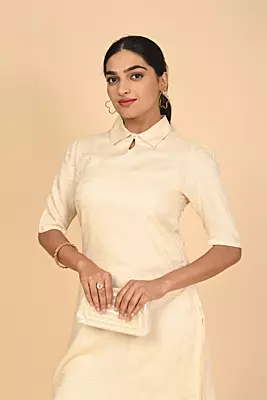 Women's Short Kurta -  Ecru