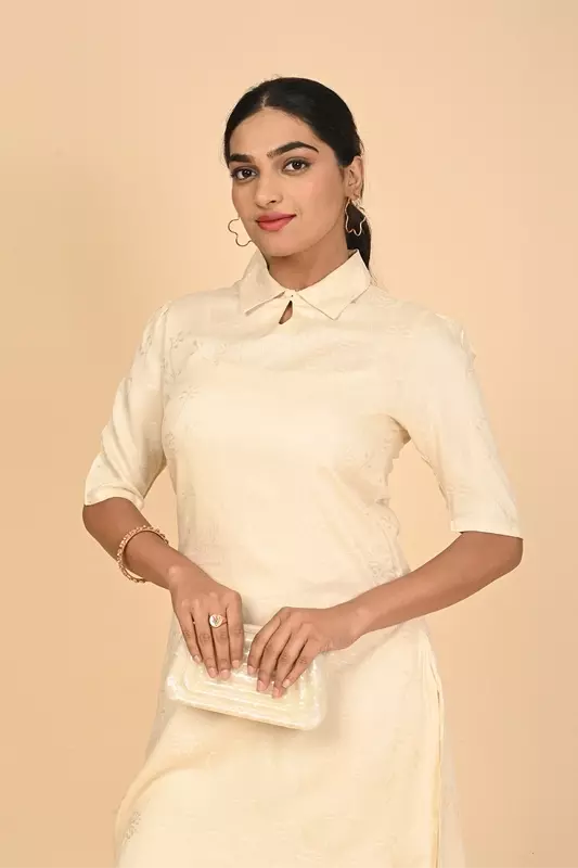 Women's Short Kurta -  Ecru