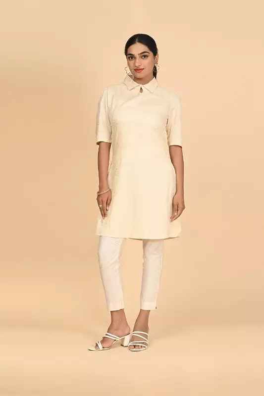 Women's Short Kurta -  Ecru
