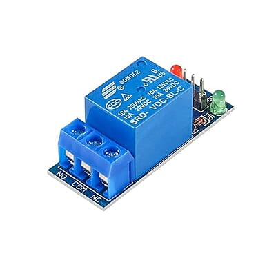 5V relay module compatible with Arduino, ESP32, and Raspberry Pi