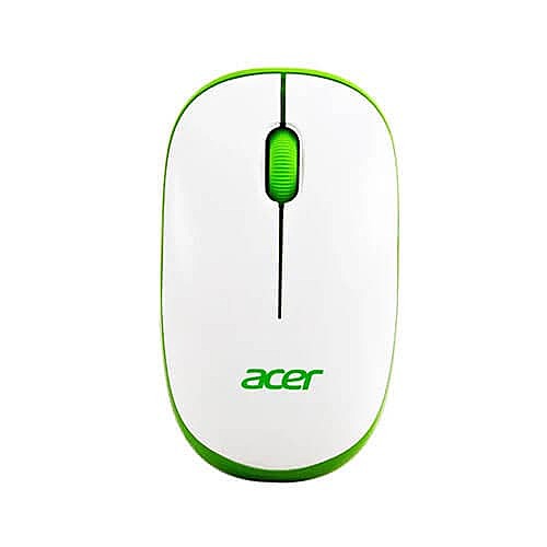 Acer Wireless Optical Mouse – 1600 DPI  2.4GHz  Ambidextrous  White & Green