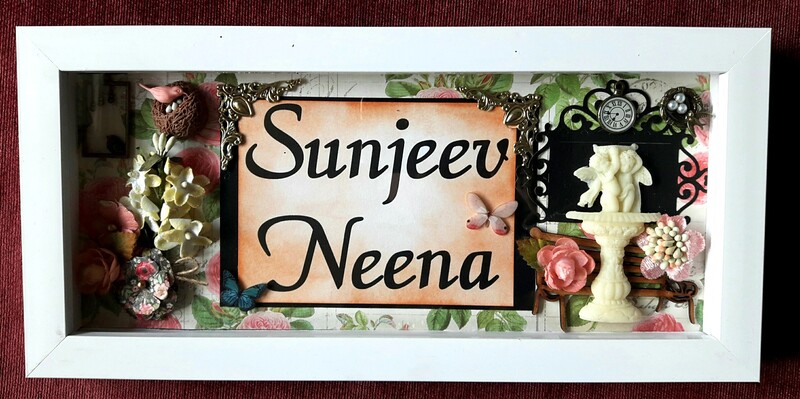 Rectangular Nameplate for entrance door – a highly personalised & useful gift!