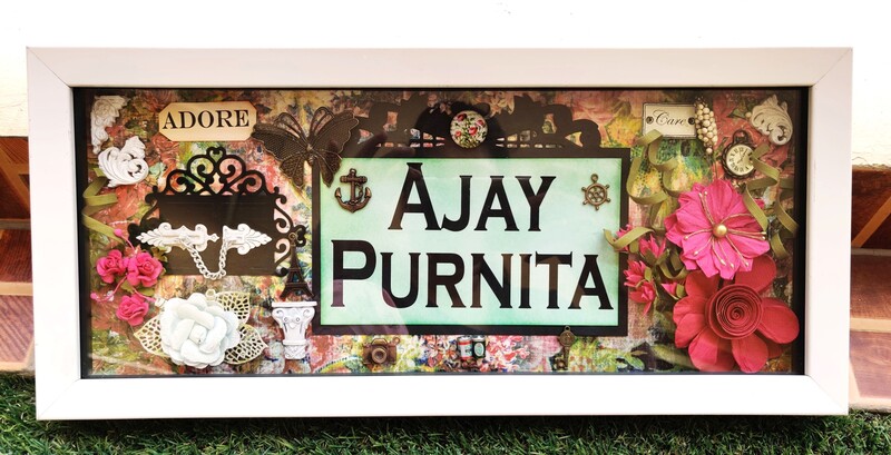 Rectangular Nameplate for entrance door – a highly personalised & useful gift!