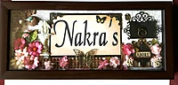 Rectangular Nameplate for entrance door – a highly personalised & useful gift!