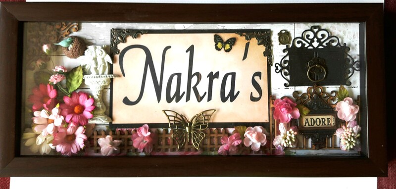 Rectangular Nameplate for entrance door – a highly personalised & useful gift!