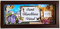 Rectangular Nameplate for entrance door – a highly personalised & useful gift!