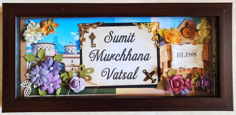 Rectangular Nameplate for entrance door – a highly personalised & useful gift!