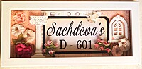 Rectangular Nameplate for entrance door – a highly personalised & useful gift!