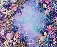 Pastel Underwater Reef - 4x5 Feet
